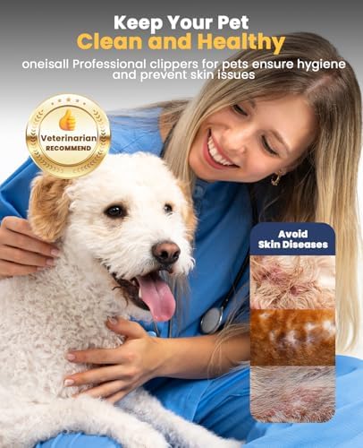 oneisall Dog Grooming Kit for Heavy Thick Hair&Coats/Low Noi...