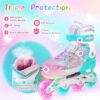 Nattork Girls Inline Skates for Kids Boys, 4 Sizes Adjustabl...