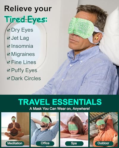16 Packs Steam Eye Masks for Dry Eyes, Self Heating Warm Com...