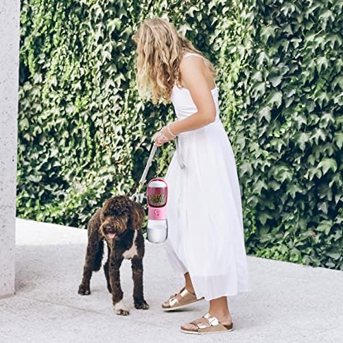 Dog Water Bottle with Food Container, Travel Puppy Water Bow...