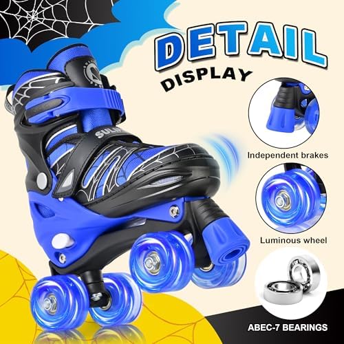 SULIFEEL Adjustable Kids Roller Skates for Boys Ages 3-5 5-8...
