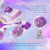 Nattork Girls Roller Skates for Kids, 4 Size Adjustable Rain...