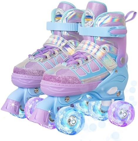 MammyGol Roller Skates for Kids Boys Girls, Adjustable Quad ...