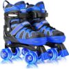 NEMONE Mermaid 4 Size Adjustable Light up Roller Skates for ...