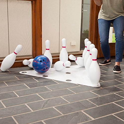 Champion Sports Bowling Set with Plastic Pins - Ball Include...