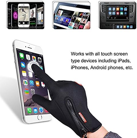 Winter Gloves Touch Screen Warm Gloves Cold Weather Windproo...