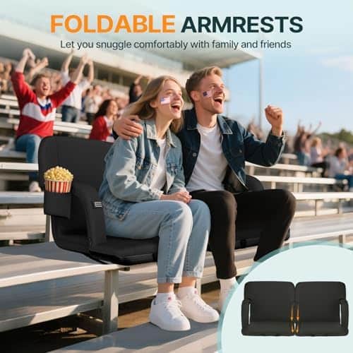 HOPERAN 2pcs Dual-Sided Heated Stadium Seats for Bleachers w...