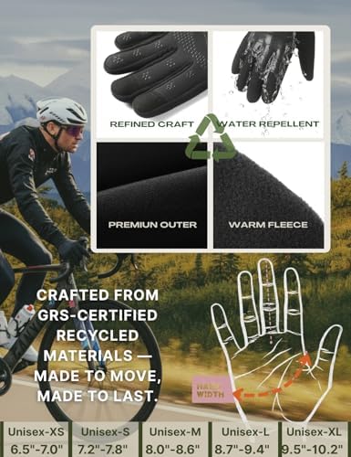 Winter Gloves Women Men Cold Weather Touch Screen 3-Layers L...