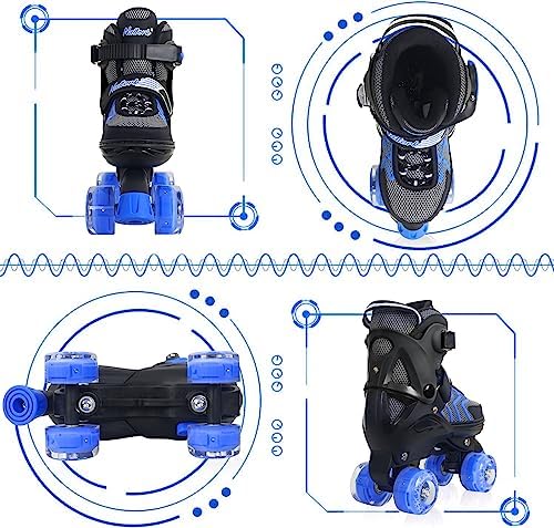 Nattork Kids Roller Skates for Boys & Girls, 4 Size Adjustab...