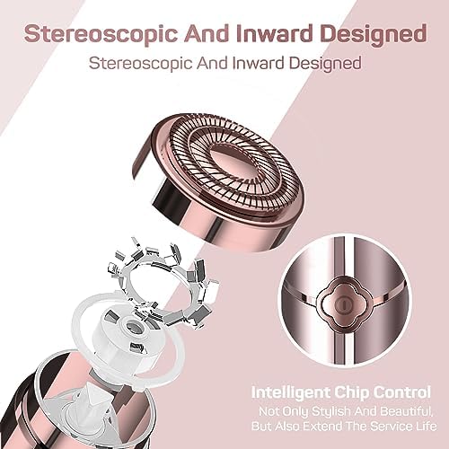 Facial Hair Removal for Women, Electric Painless Rechargeabl...