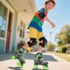 SULIFEEL Roller Skates for Girls Boys Kids,4 Sizes Adjustabl...